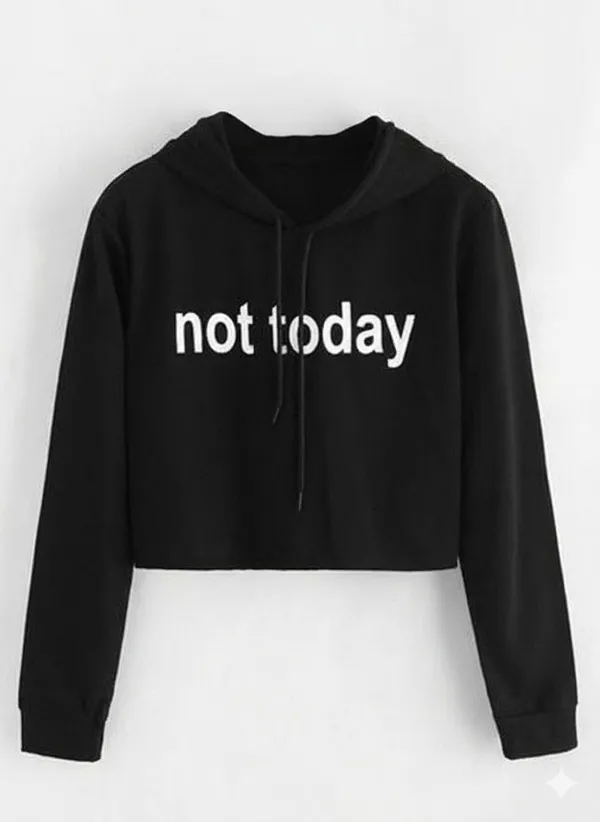 Black_Pure_Cotton_Printed_Hooded_Sweatshirt_For_Women