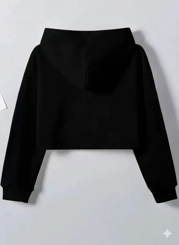 Black_Pure_Cotton_Printed_Hooded_Sweatshirt_For_Women