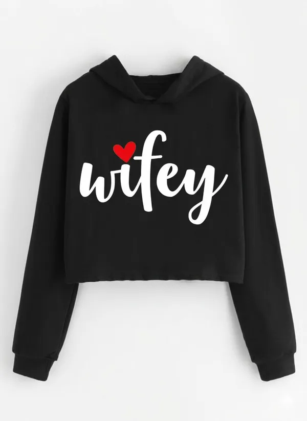 Black_Pure_Cotton_Printed_Hooded_Sweatshirt_For_Women