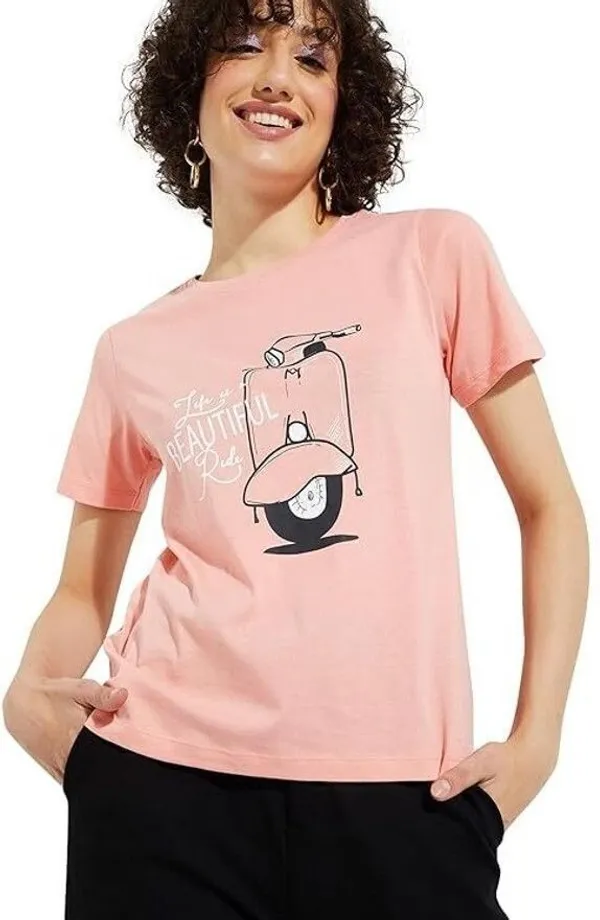 Pink_Pure_Cotton_Graphic_Round_Neck_T-Shirt_For_Women