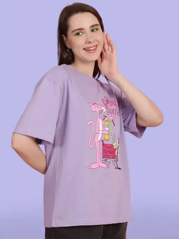 Pink_Pure_Cotton_Graphic_Print_Round_Neck_T-Shirt_For_Women