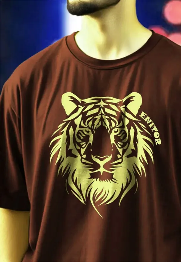 Maroon_Pure_Cotton_Printed_Round_Neck_T-Shirt_For_Men