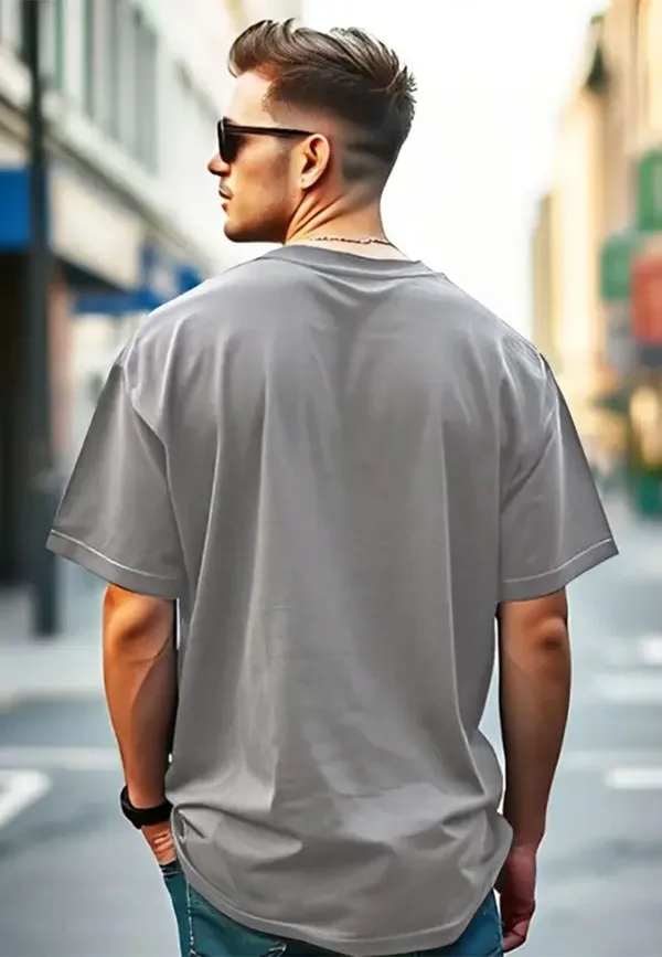 Grey_Cotton_Oversized_Tiger_Print_T-Shirt_For_Men