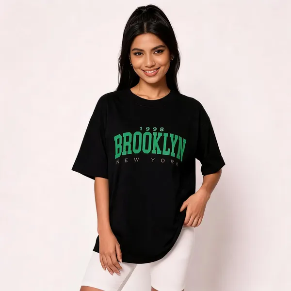 Black_Pure_Cotton_Printed_Round_Neck_T-Shirt_For_Women