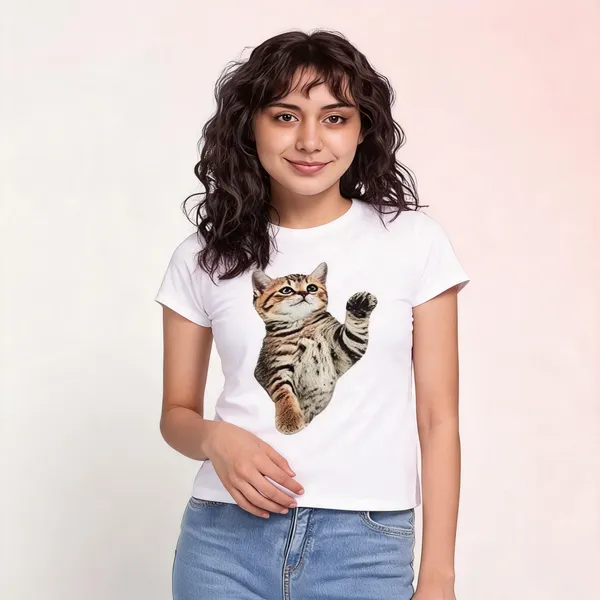 White_Pure_Cotton_Graphic_Print_Round_Neck_T-Shirt_For_Women
