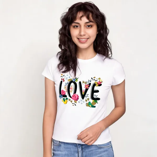 White_Pure_Cotton_Round_Neck_Graphic_Print_T-Shirt_For_Women