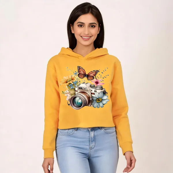 Yellow_Pure_Cotton_Printed_Crop_Sweatshirt_For_Women