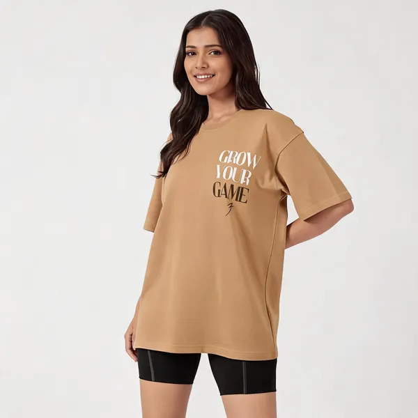 Beige_Pure_Cotton_Oversized_Printed_T-Shirt_For_Women