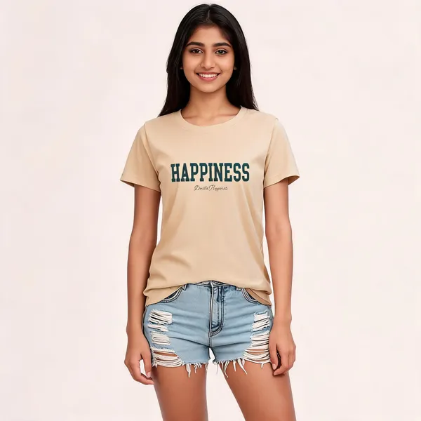 Beige_Pure_Cotton_Round_Neck_Printed_T-Shirt_For_Women