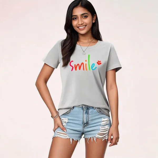 Grey_Pure_Cotton_Printed_Round_Neck_T-Shirt_For_Women