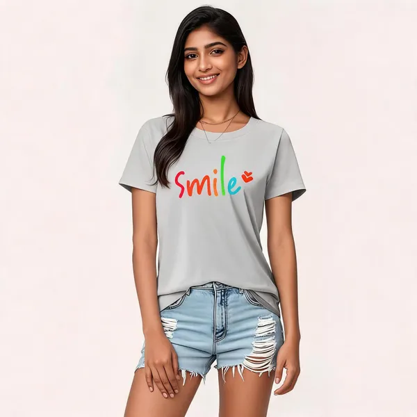 Grey_Pure_Cotton_Printed_Round_Neck_T-Shirt_For_Women