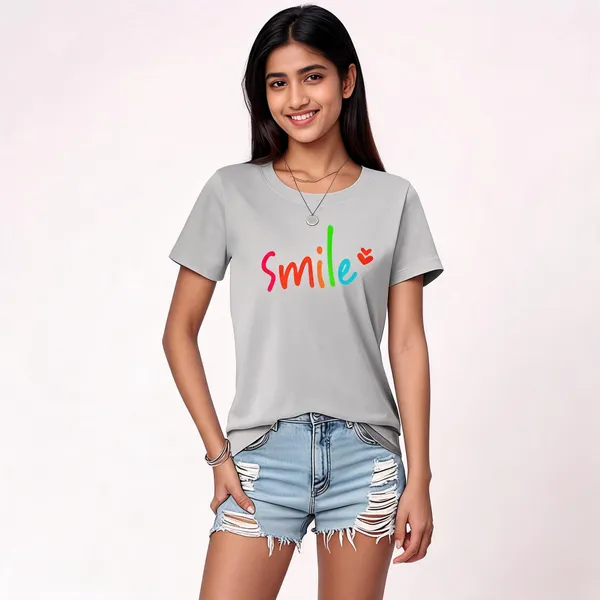 Grey_Pure_Cotton_Printed_Round_Neck_T-Shirt_For_Women
