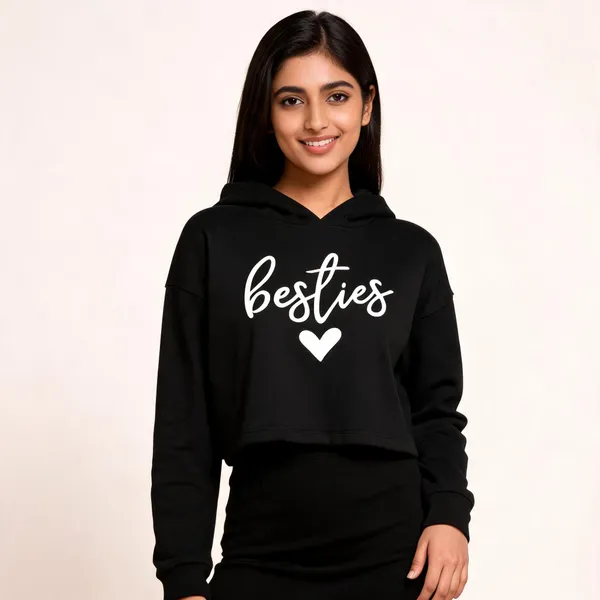 Black_Pure_Cotton_Graphic_Print_Hooded_T-Shirt_For_Women