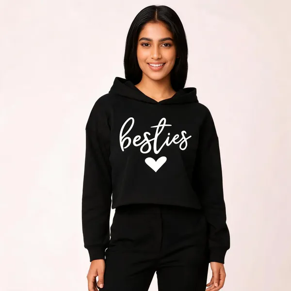 Black_Pure_Cotton_Graphic_Print_Hooded_T-Shirt_For_Women