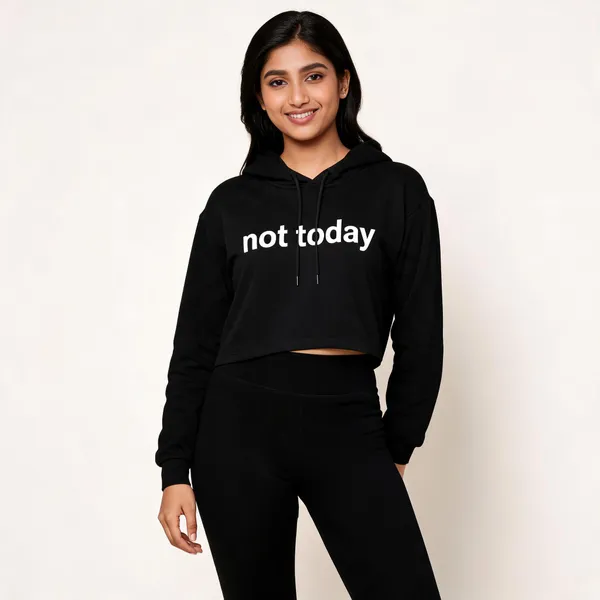 Black_Pure_Cotton_Graphic_Print_Hooded_T-Shirt_For_Women