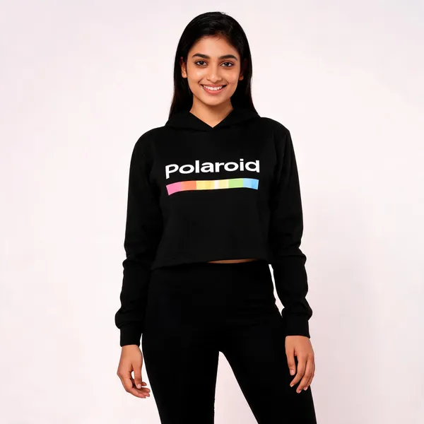 Black_Pure_Cotton_Hooded_Graphic_Print_T-Shirt_For_Women