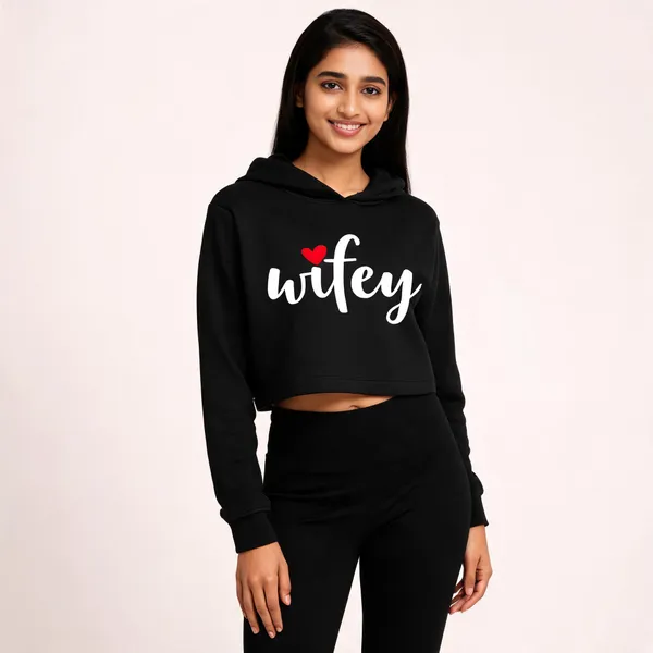 Black_Pure_Cotton_Graphic_Print_Hooded_Neck_T-Shirt_For_Women