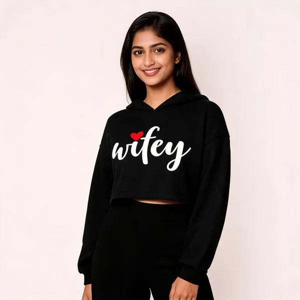 Black_Pure_Cotton_Graphic_Print_Hooded_T-Shirt_For_Women