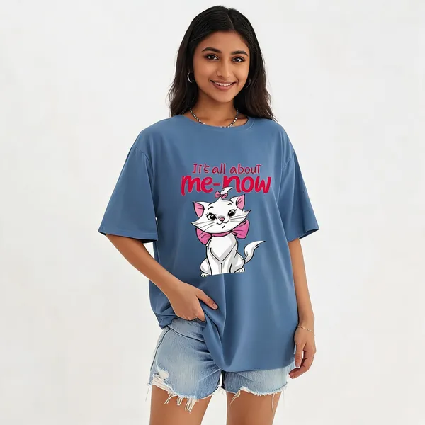 Blue_Pure_Cotton_Printed_Oversized_T-Shirt_For_Women