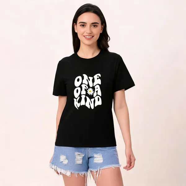 Black_Pure_Cotton_Printed_Round_Neck_T-Shirt_For_Women