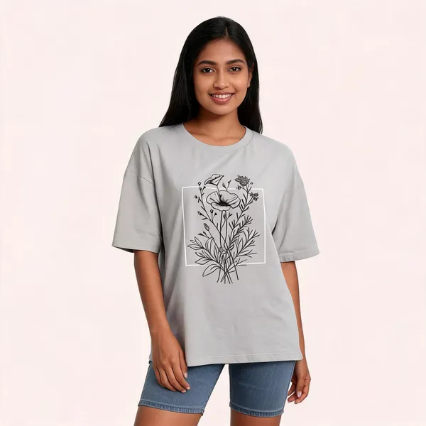 Grey_Pure_Cotton_Oversized_Printed_Round_Neck_T-Shirt_For_Women