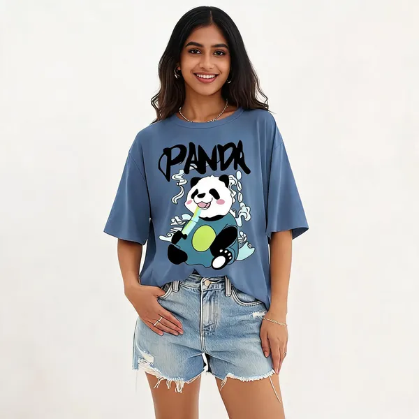 Blue_Pure_Cotton_Graphic_Print_Oversized_T-Shirt_For_Women