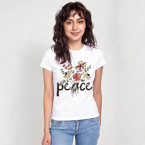 White_Pure_Cotton_Graphic_Print_Round_Neck_T-Shirt_For_Women