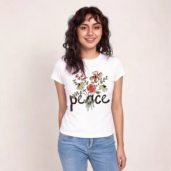 White_Pure_Cotton_Graphic_Print_Round_Neck_T-Shirt_For_Women