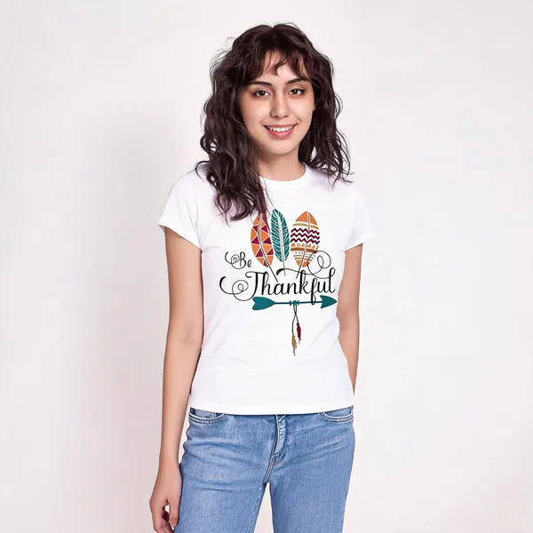 White_Pure_Cotton_Graphic_Print_Round_Neck_T-Shirt_For_Women