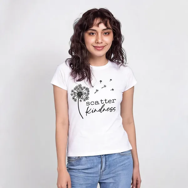 White_Pure_Cotton_Round_Neck_Graphic_Print_T-Shirt_For_Women