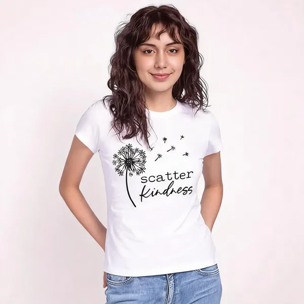 White_Pure_Cotton_Graphic_Print_Round_Neck_T-Shirt_For_Women