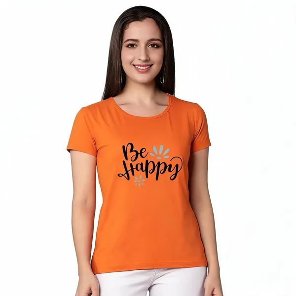 Orange_Pure_Cotton_Graphic_Print_Slim_Fit_Round_Neck_T-Shirt_For_Women