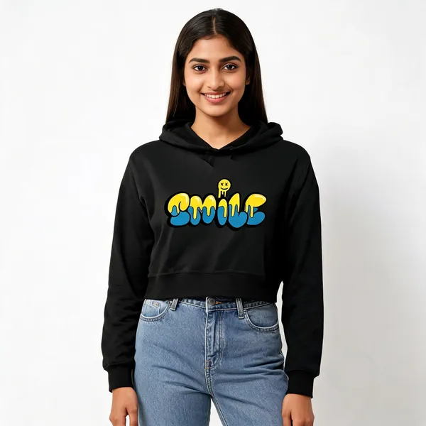 Black_Pure_Cotton_Graphic_Print_Hooded_Neck_T-Shirt_For_Women