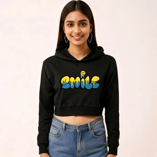 Black_Pure_Cotton_Graphic_Print_Hooded_T-Shirt_For_Women