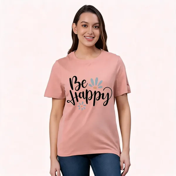 Pink_Pure_Cotton_Graphic_Print_Round_Neck_T-Shirt_For_Women