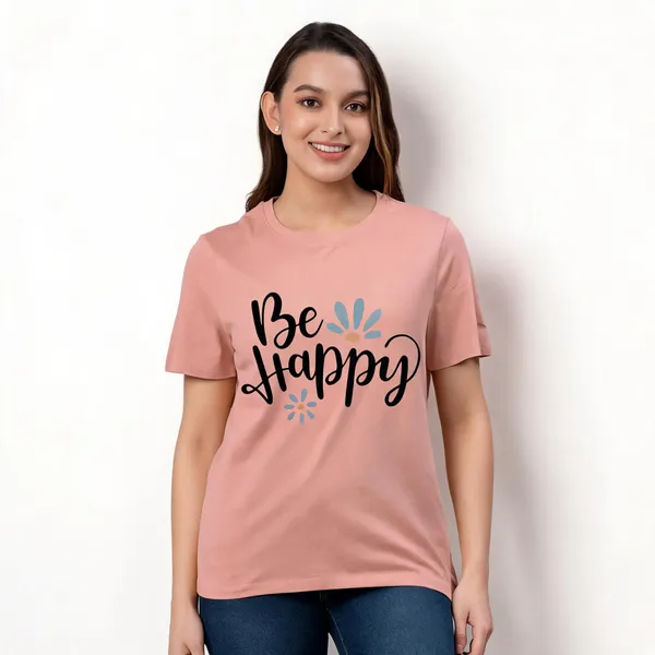 Pink_Pure_Cotton_Graphic_Print_Round_Neck_T-Shirt_For_Women