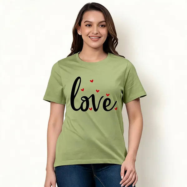 Green_Pure_Cotton_Graphic_Print_Round_Neck_T-Shirt_For_Women