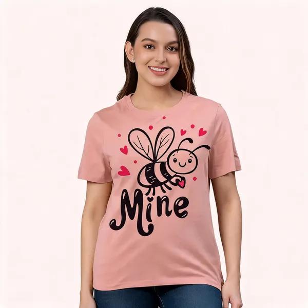 Pink_Pure_Cotton_Round_Neck_Graphic_Print_T-Shirt_For_Women