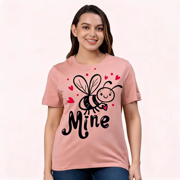Pink_Pure_Cotton_Round_Neck_Graphic_Print_T-Shirt_For_Women