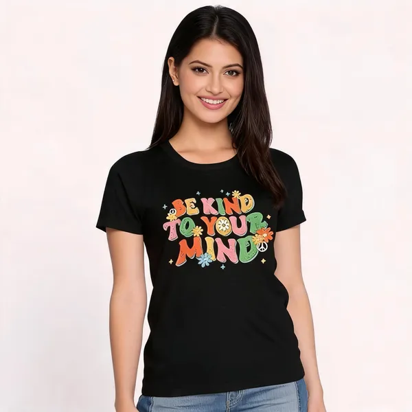 Black_Pure_Cotton_Printed_Round_Neck_T-Shirt_For_Women