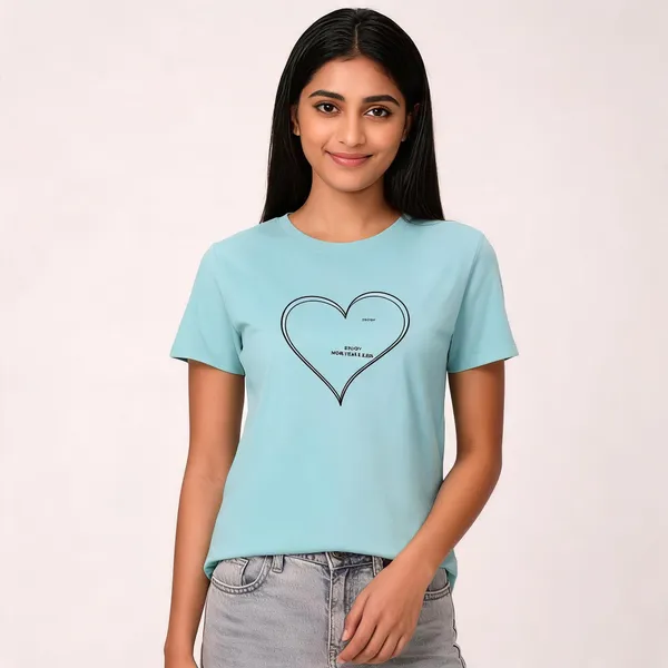 Light_Blue_Pure_Cotton_Round_Neck_Printed_T-Shirt_For_Women