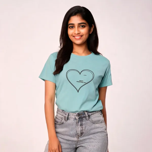 Light_Blue_Pure_Cotton_Round_Neck_Printed_T-Shirt_For_Women
