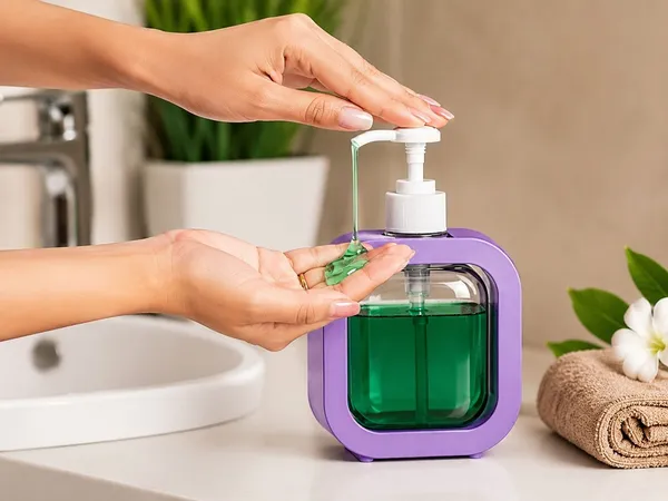UNIQUE_GLOBAL_350_L_Liquid,_Lotion,_Shampoo,_Soap,_Gel_Dispenser_(Purple)