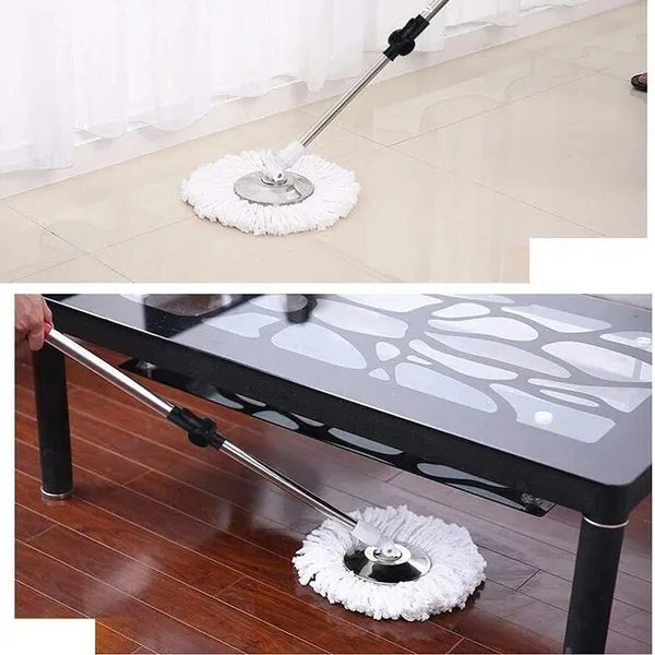 KAYKUS_Mop_360_Degree_Cleaning_Stainless_Steel_Spin_Mop_Extendable_Handle/Mop_Rod_Stick/Mop_Stick_with_01_Refill_(Blue,_Pack_OF_1)_Strip_Mop_(Blue)