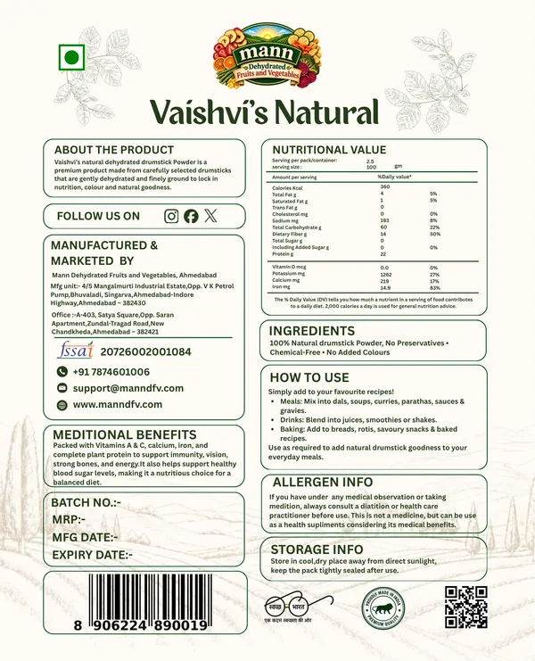 Dehydrated_Drumstick_(Moringa)_Leaves_Powder