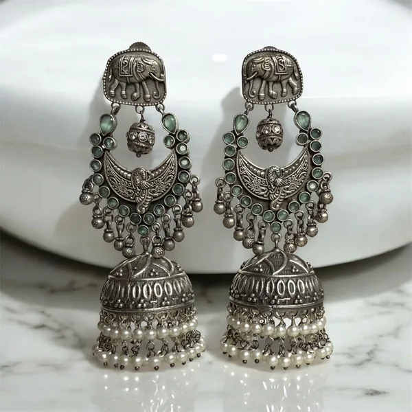Gajakesari_Jhumka_Earring_Mint