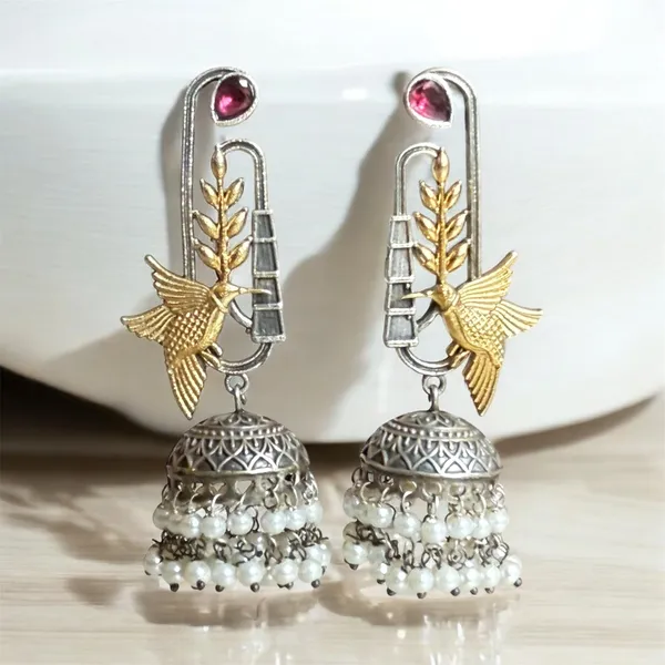 Hemlata_Dualtone_Jhumka_Ruby