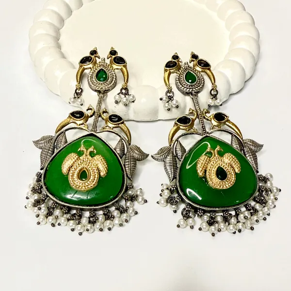 Maharani_Peacock_Earrings_Green