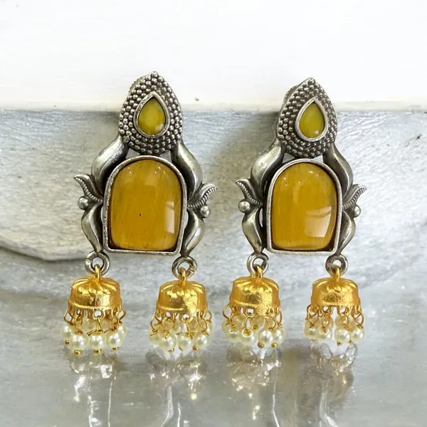 Tanisha_Danglers_Earrings_Yellow