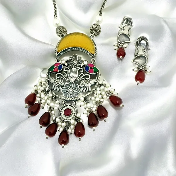 Vaidehi_Necklace_Set_Ruby_Yellow